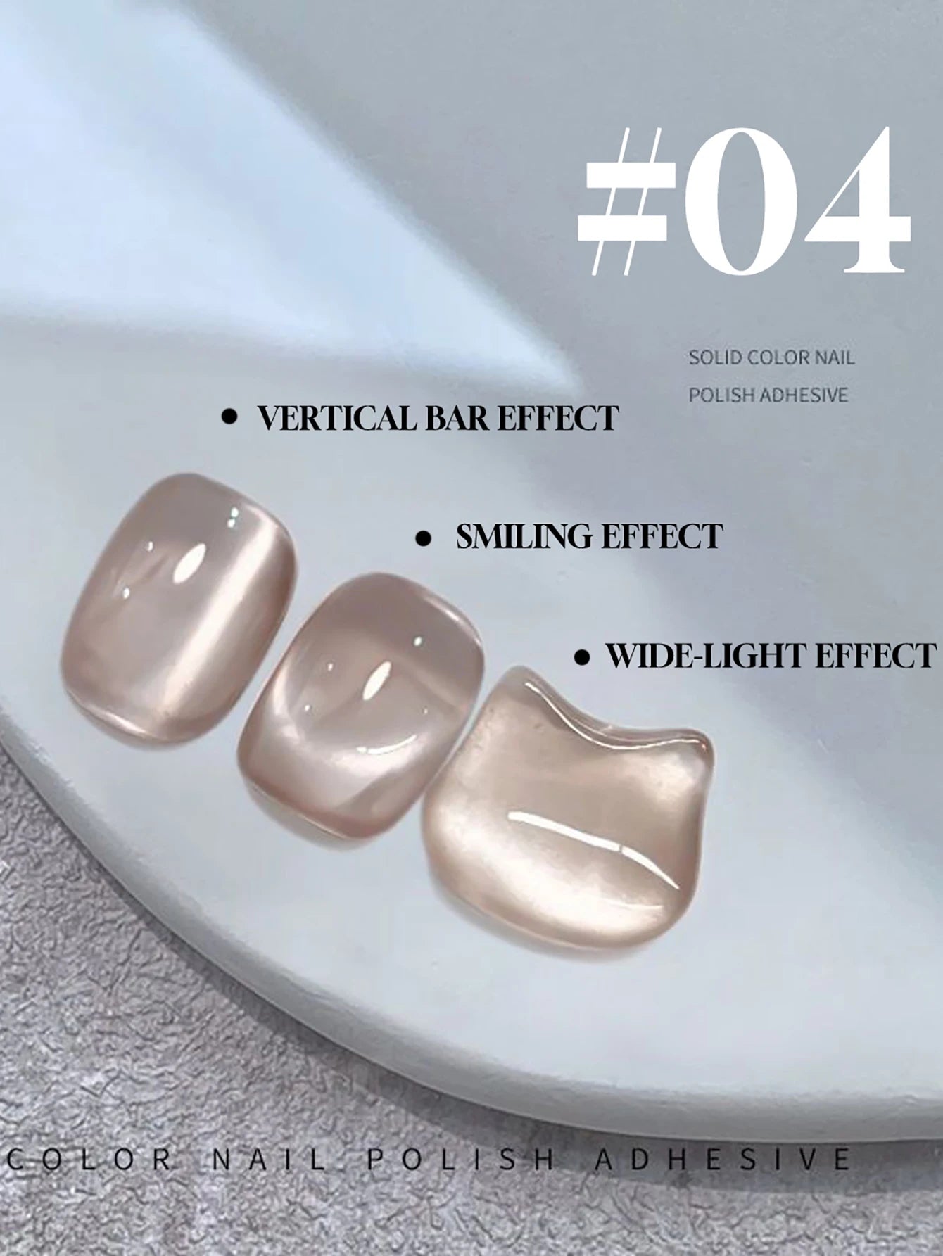 Japanese Sparkling White & Pink Glitter Gel Nail Polish