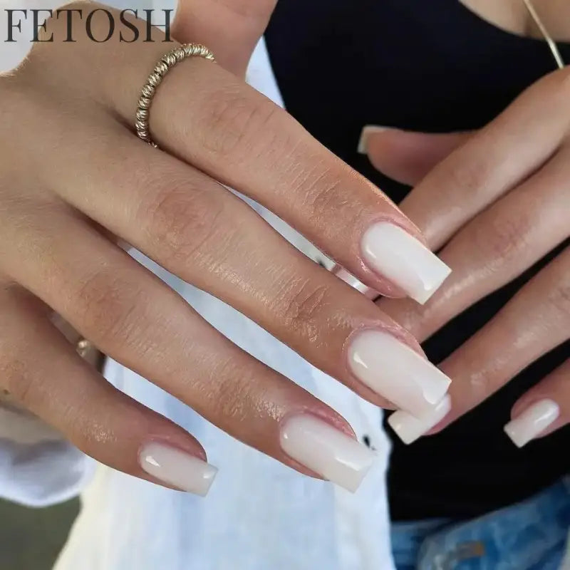 ARTAUG 24PCS Short Square Red Solid Full Cover Full Cover Fake Nail Set Cheap Nails Summer Nails Delicate Nails