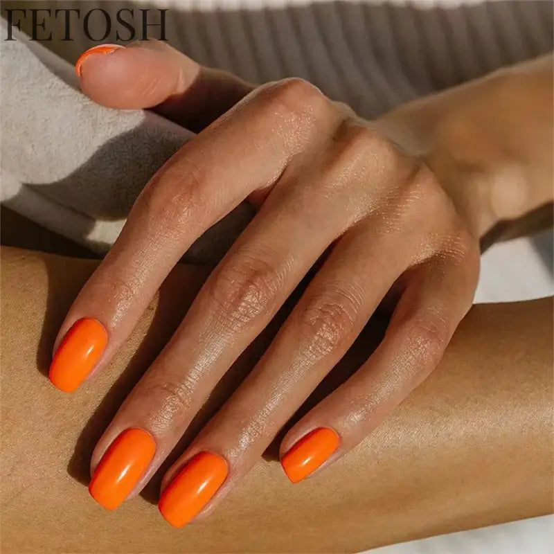 24Ps/Lot Artificial Acrylic Short Fake Nails Solid Color Simple Korean Full Press on Nail Tips Removable Wearing False