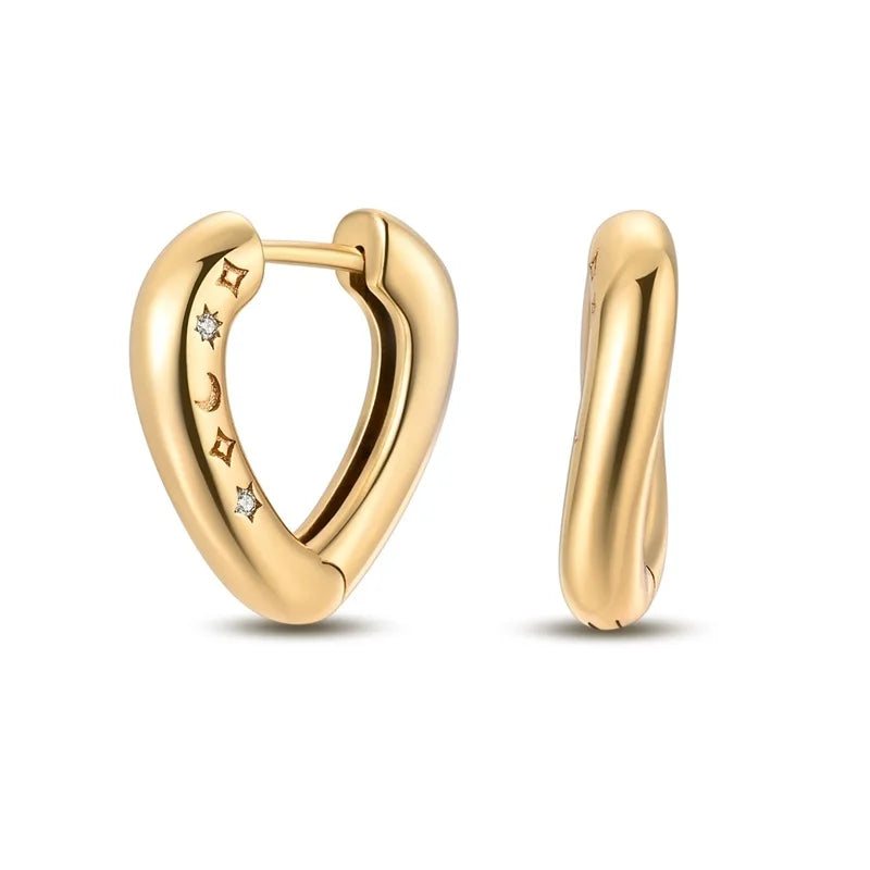 Women's 925 Sterling Silver Classic Gold Pearl Inlaid Earrings Elegant Suitable For Engagement Wedding Party Exquisite Jewelry