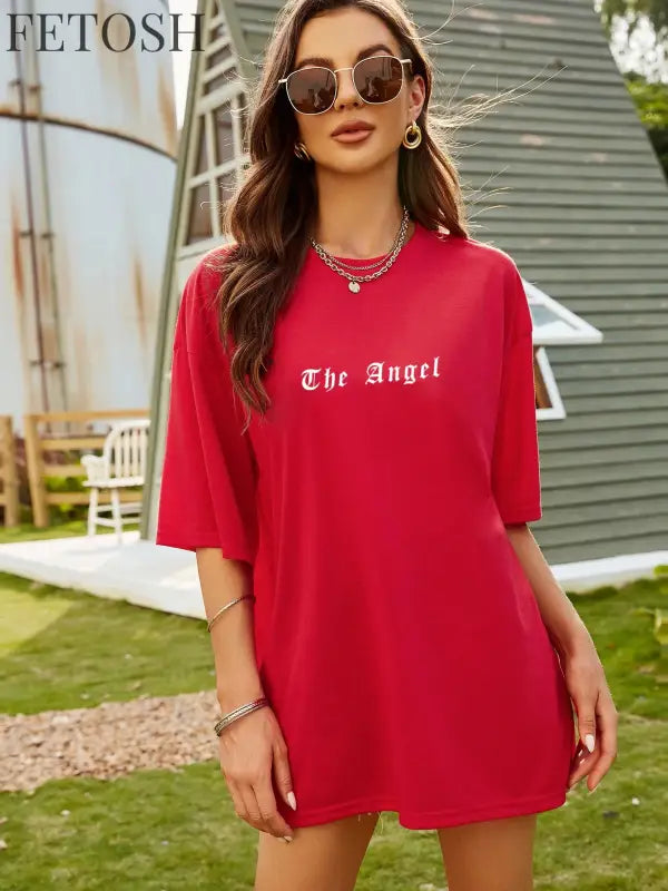 Dark Angel Wing Hot sale Graphic Printed T-Shirts For Women Loose Oversized Clothing Hip Hop Street Tshirt Cotton Short