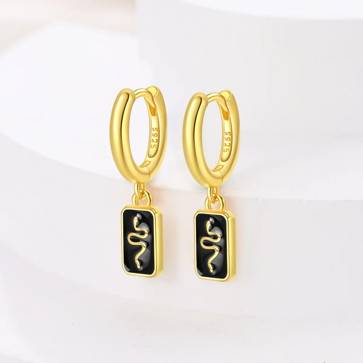 Women's 925 Sterling Silver Classic Gold Pearl Inlaid Earrings Elegant Suitable For Engagement Wedding Party Exquisite Jewelry