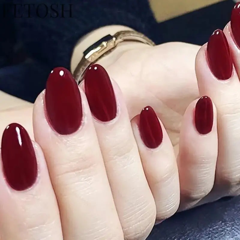 ARTAUG 24PCS Short Square Red Solid Full Cover Full Cover Fake Nail Set Cheap Nails Summer Nails Delicate Nails