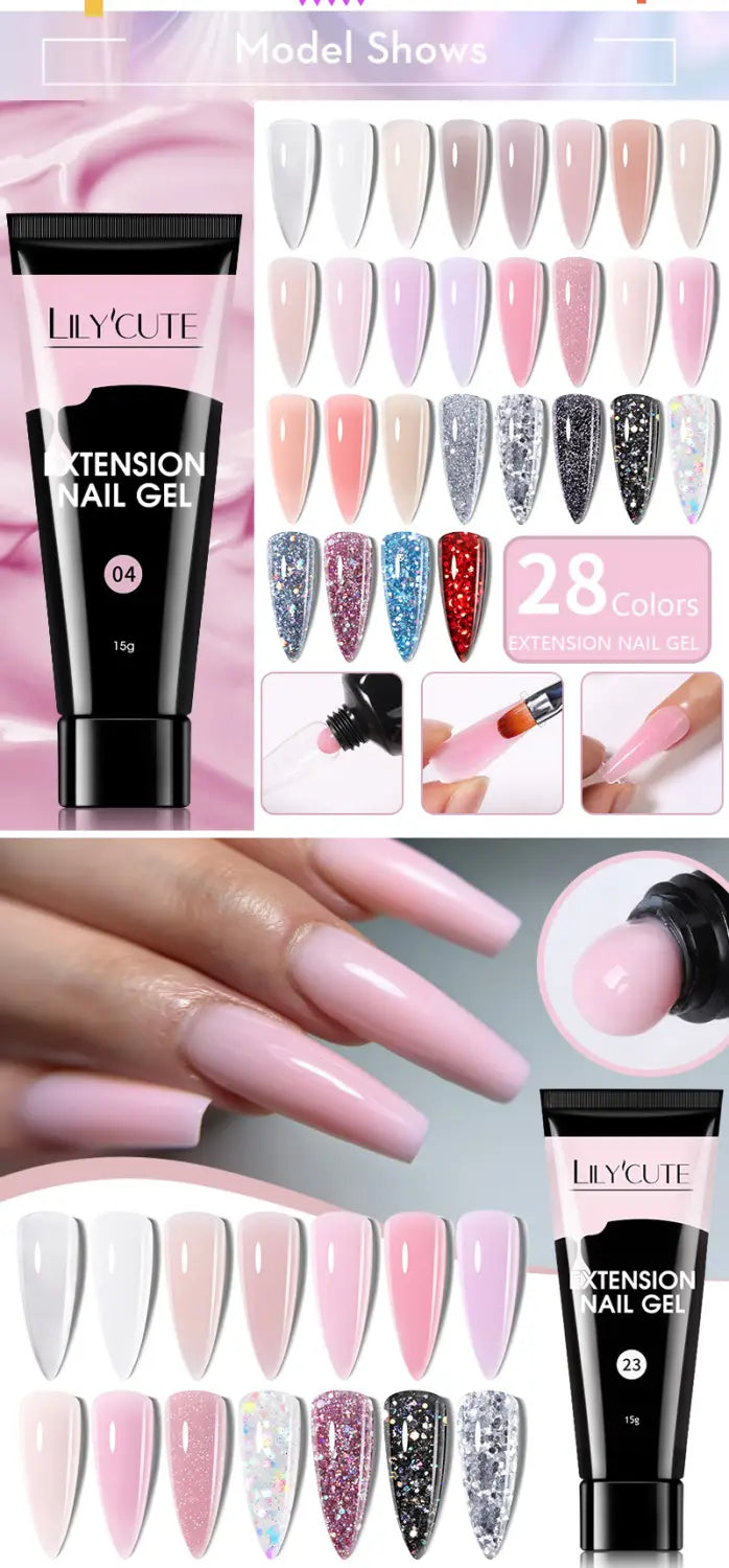 ’15ML Quick Extension Gel Nail Polish Nude White’