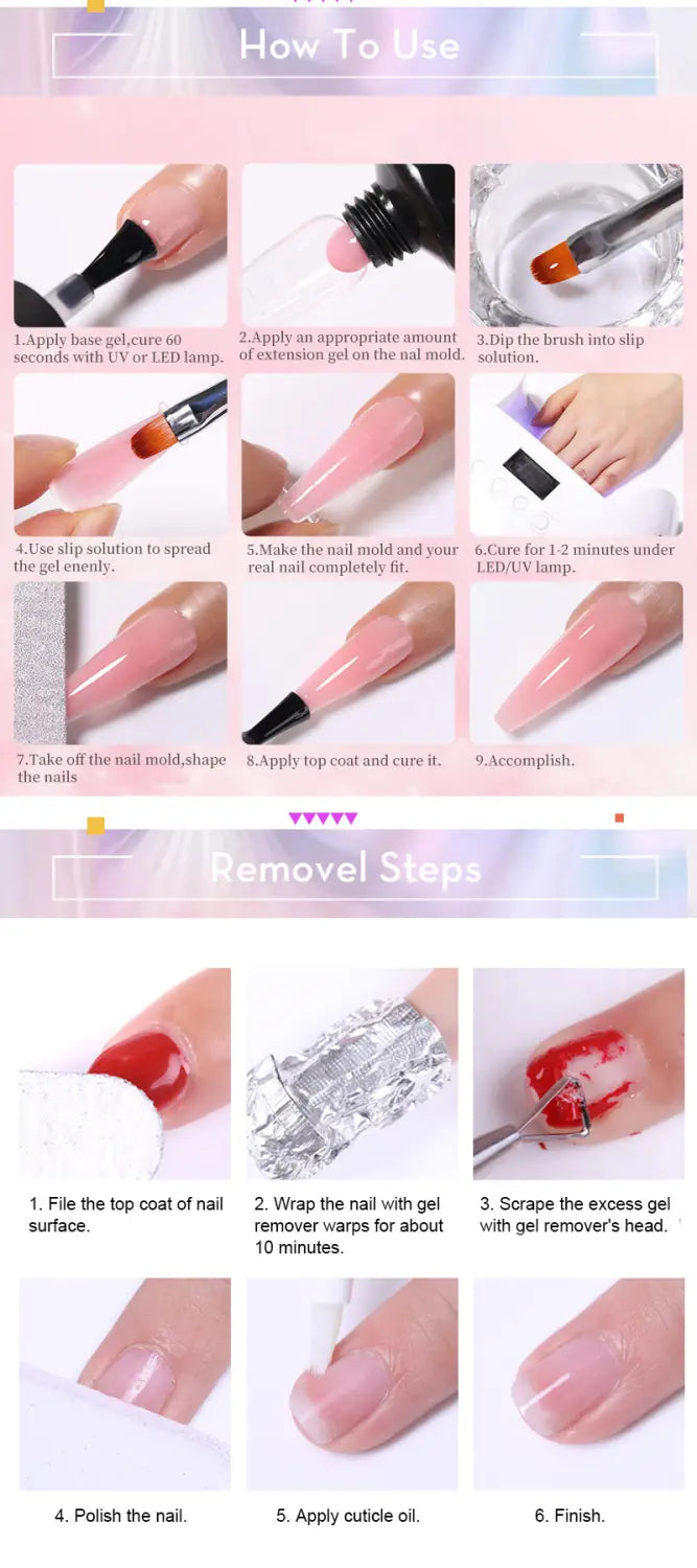 ’15ML Quick Extension Gel Nail Polish Nude White’