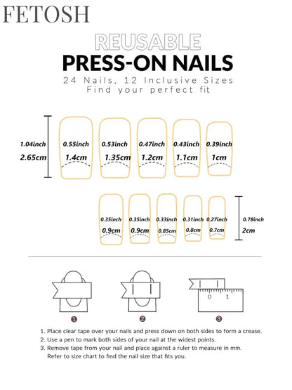 ARTAUG 24pcs Glossy Pink Press On Nails Medium Square Fake Nail Elegantstyle False Nail Full Cover Fake Nail For Stylish Women