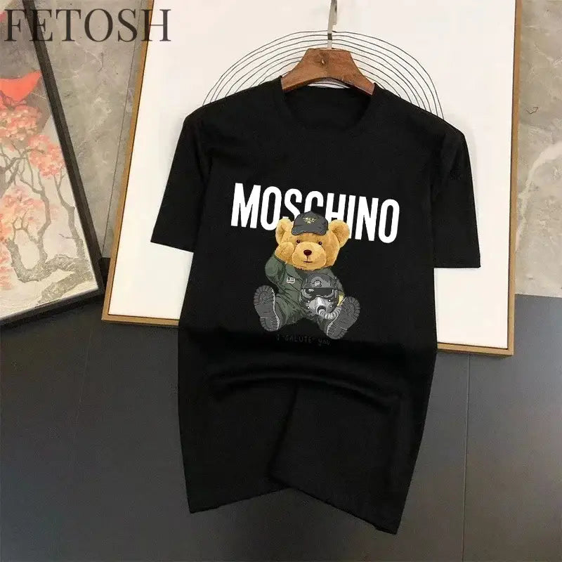 Europe and America Hip Hop character Printed Oversized T-Shirt Mens and Womens Retro Tshirt Street Casual Y2k Short