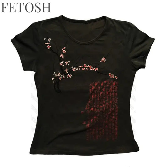 Kpop Oversized T-shirt Female Clothing Trashy Y2k 2000s Harajuku Women Top Women's T-shirts 90s Vintage Clothes Anime Goth Emo