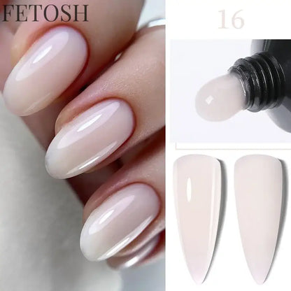 "15ML Quick Extension Gel Nail Polish, Nude White"