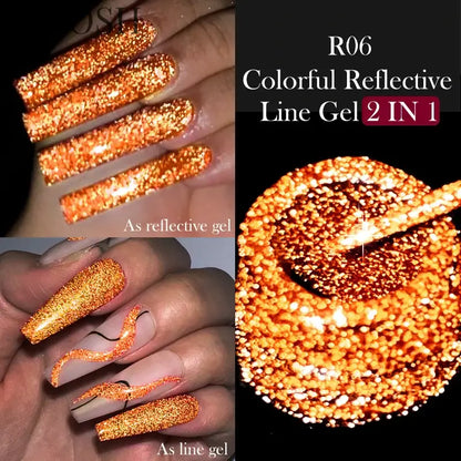 LILYCUTE 5ml White Black Liner Gel Nail Polish Colorful French Painting Stripe Semi Permanent Drawing Nail Art UV Gel Varnish