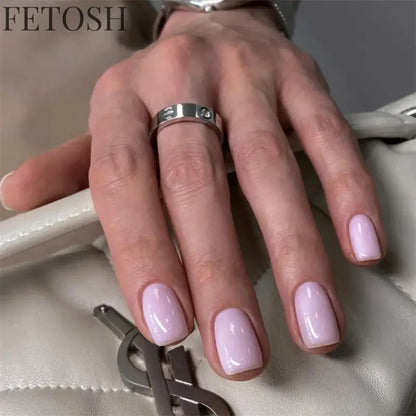 24Pcs/Set French Short Dark Green Press on Nail Art Full Coverage Removable Wearing False Nails Tips Adhesive Acrylic Fake Nails