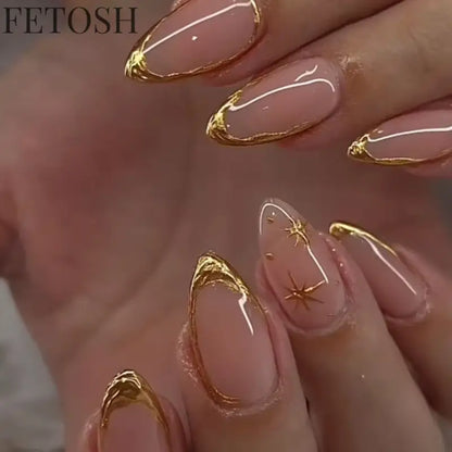 24pcs/Box Long Coffin False Nails Art Rose with Glue Wearable Nude Pink White Color Jelly Nails Tips Full Cover Press on Nails