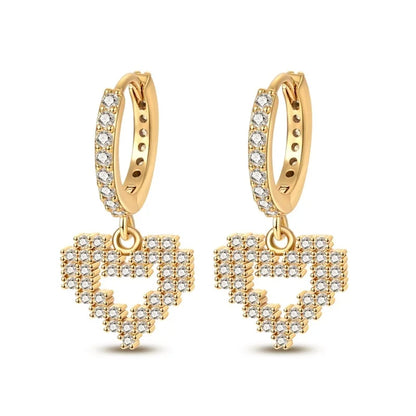 Women's 925 Sterling Silver Classic Gold Pearl Inlaid Earrings Elegant Suitable For Engagement Wedding Party Exquisite Jewelry