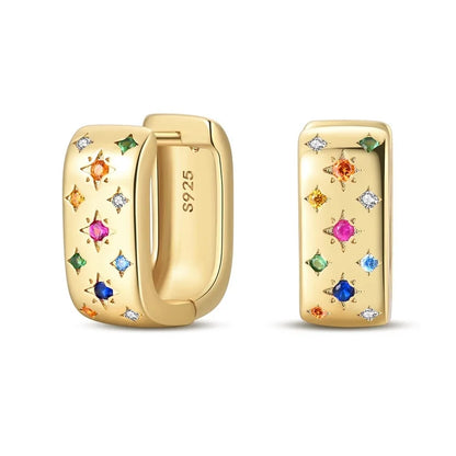 Women's 925 Sterling Silver Classic Gold Pearl Inlaid Earrings Elegant Suitable For Engagement Wedding Party Exquisite Jewelry