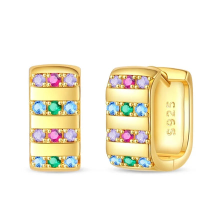 Women's 925 Sterling Silver Classic Gold Pearl Inlaid Earrings Elegant Suitable For Engagement Wedding Party Exquisite Jewelry