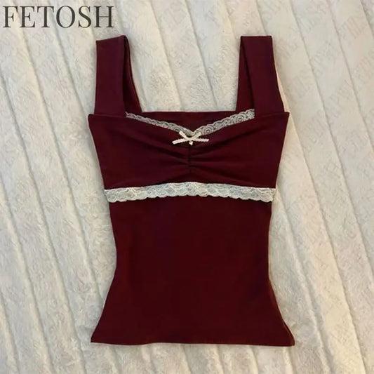 Harajuku Retro Gothic Y2K Emo Girls Camisole Top Sexy Slim Chic Fashion Aesthetic Women's Crop Tops Punk Hip Hop Rock Streetwear