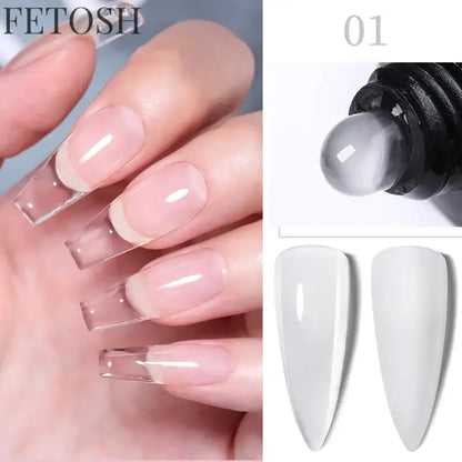 "15ML Quick Extension Gel Nail Polish, Nude White"