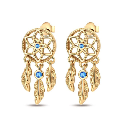 Women's 925 Sterling Silver Classic Gold Pearl Inlaid Earrings Elegant Suitable For Engagement Wedding Party Exquisite Jewelry