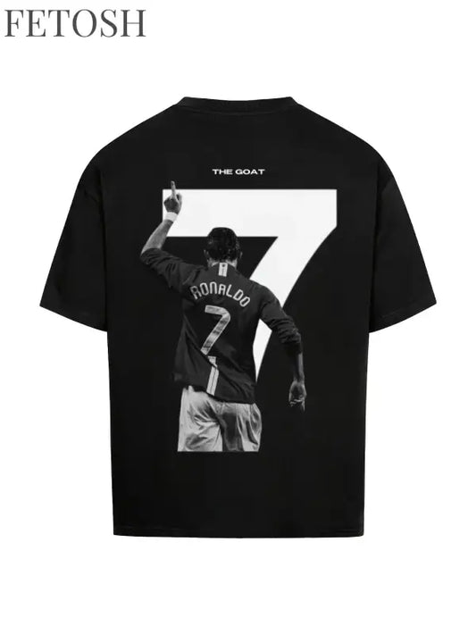 CR7 Comfortable Cotton Men'S Round Neck Short Sleeves T-shirt 180g