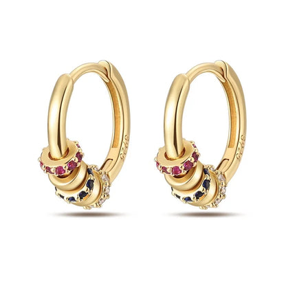 Women's 925 Sterling Silver Classic Gold Pearl Inlaid Earrings Elegant Suitable For Engagement Wedding Party Exquisite Jewelry