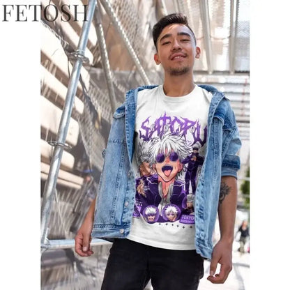 Gojo Satoru T-Shirt Jujutsu Kaisen Mahito Anime Horror Funny Gift Shirt All Size  Oversized Graphic T Shirts Women's Clothing