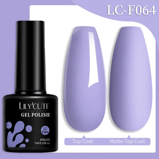 LILYCUTE Glitter Sequins UV Gel Nail Polish Shiny Spring Summer Color Semi Permanant Soak Off All For Manicure Nail Art Varnish