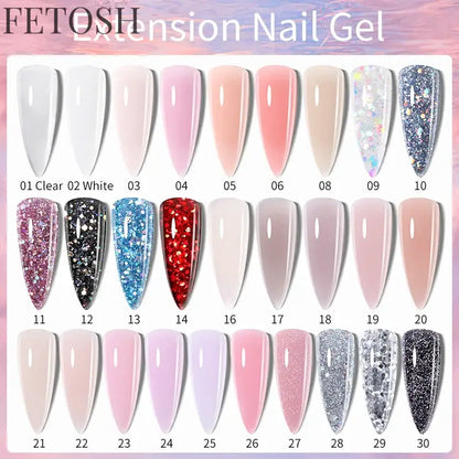 "15ML Nude White Quick Nail Gel Extension"
