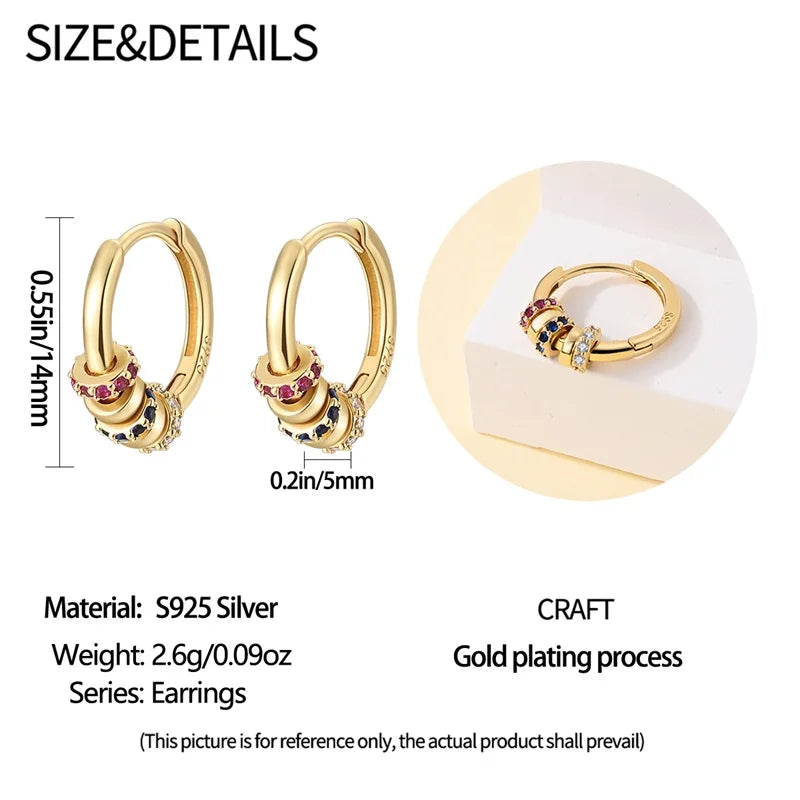 Women's 925 Sterling Silver Classic Gold Pearl Inlaid Earrings Elegant Suitable For Engagement Wedding Party Exquisite Jewelry