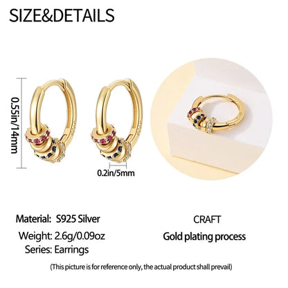 Women's 925 Sterling Silver Classic Gold Pearl Inlaid Earrings Elegant Suitable For Engagement Wedding Party Exquisite Jewelry