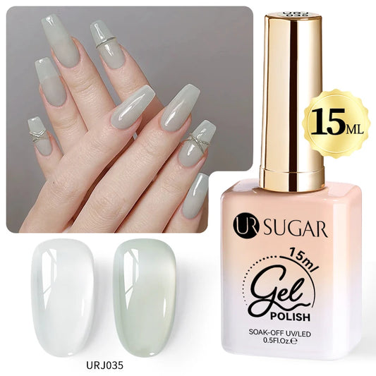 UR SUGAR 15ml No Wipe Top Base Gel Nail Gel Polish Matte Top Coat Enhancer Varnish Semi Permanent Soak Off UV LED Nail Art
