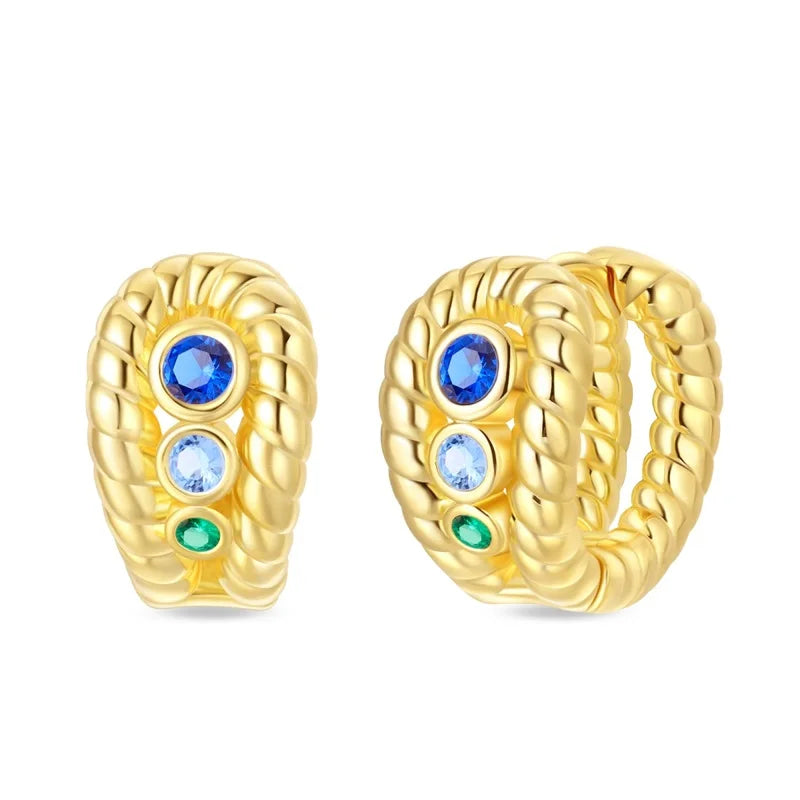 Women's 925 Sterling Silver Classic Gold Pearl Inlaid Earrings Elegant Suitable For Engagement Wedding Party Exquisite Jewelry