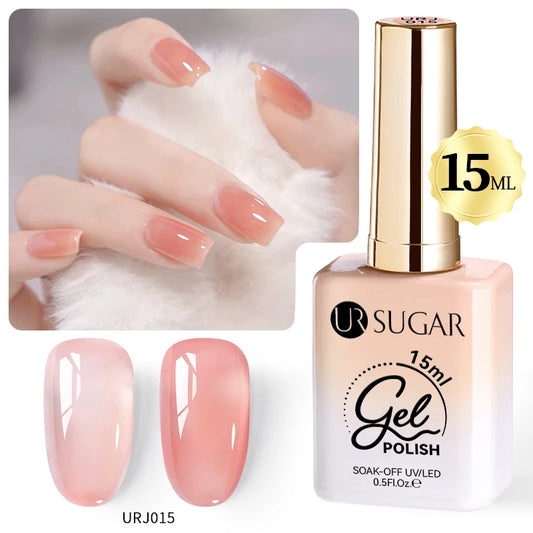 UR SUGAR 15ml No Wipe Top Base Gel Nail Gel Polish Matte Top Coat Enhancer Varnish Semi Permanent Soak Off UV LED Nail Art