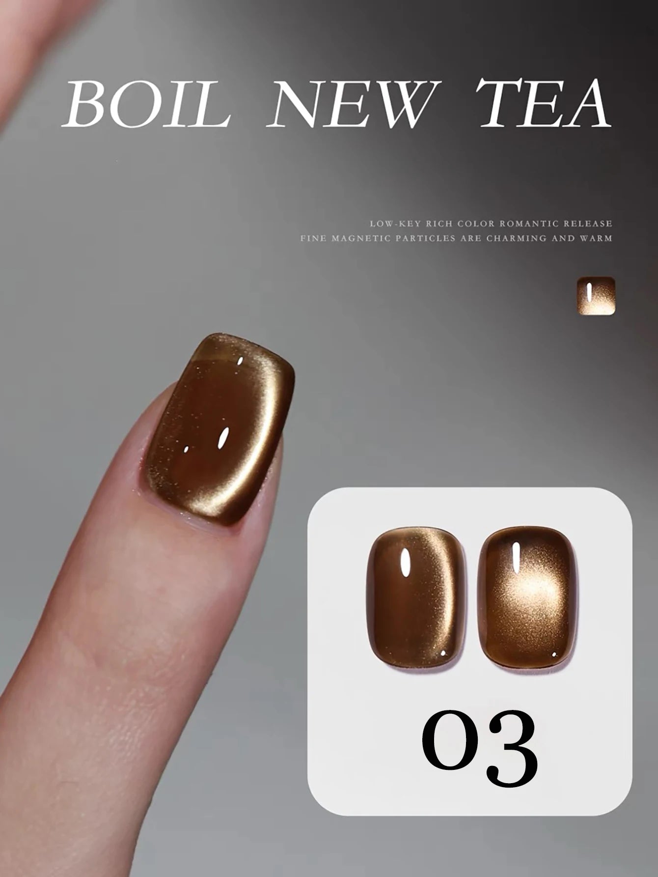 Sparkling White & Pink Cat Eye Gel Nail Polish