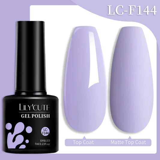 LILYCUTE Glitter Sequins UV Gel Nail Polish Shiny Spring Summer Color Semi Permanant Soak Off All For Manicure Nail Art Varnish