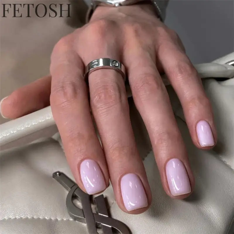 24Pcs/Set French Short Dark Green Press on Nail Art Full Coverage Removable Wearing False Nails Tips Adhesive Acrylic