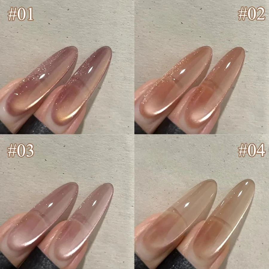 Japanese Sparkling White Gel Nail Polish - 21pcs