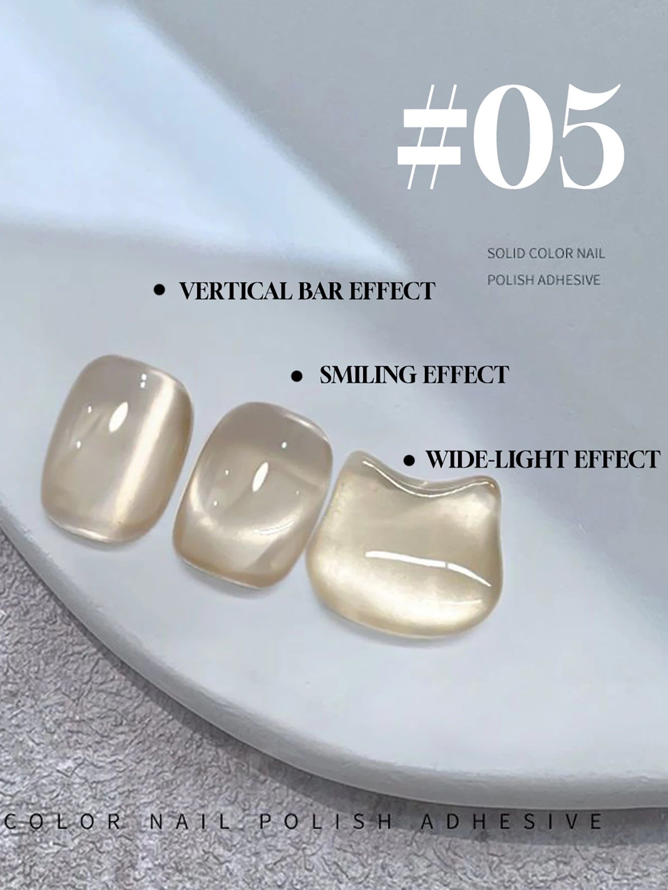Japanese Style Sparkling White Gel Nail Polish Pack