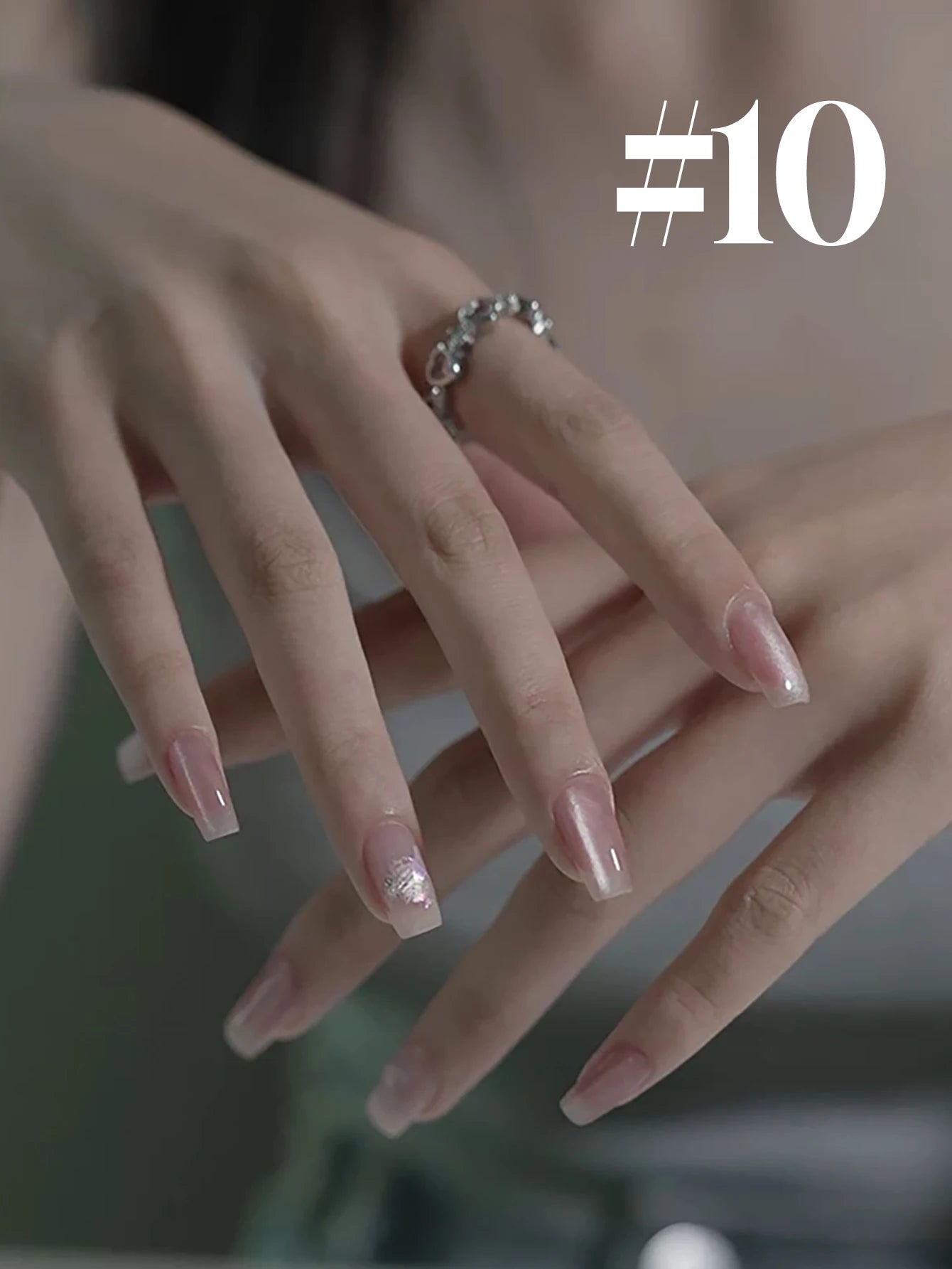 Japanese Style Sparkling White Gel Nail Polish