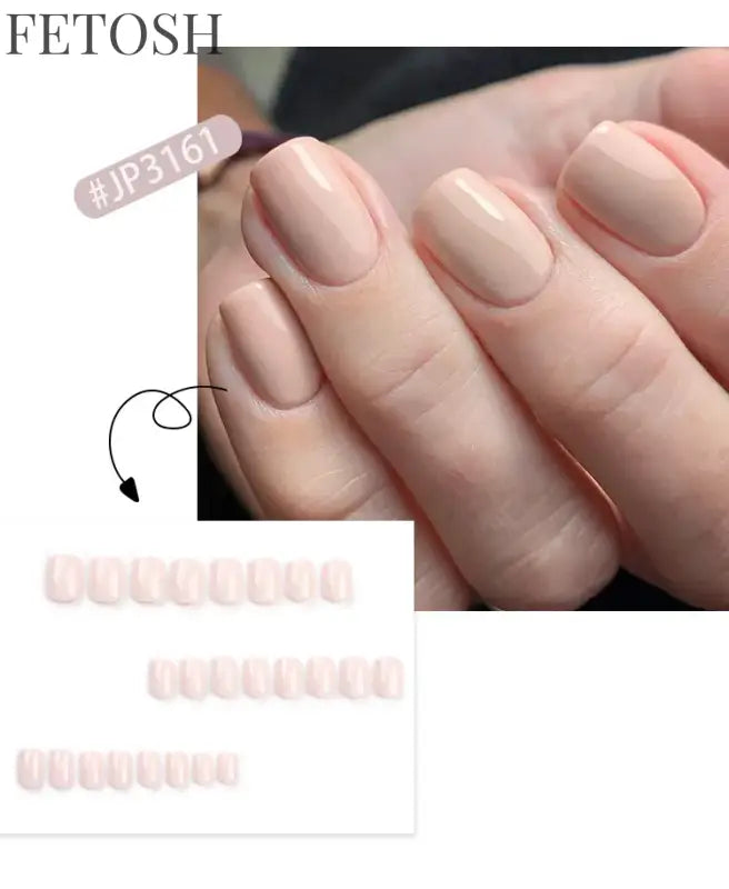 Glossy Solid Color Nail Art Short Square Colored Detachable Fake Nails Wearable Finished False Nails Press on Nails