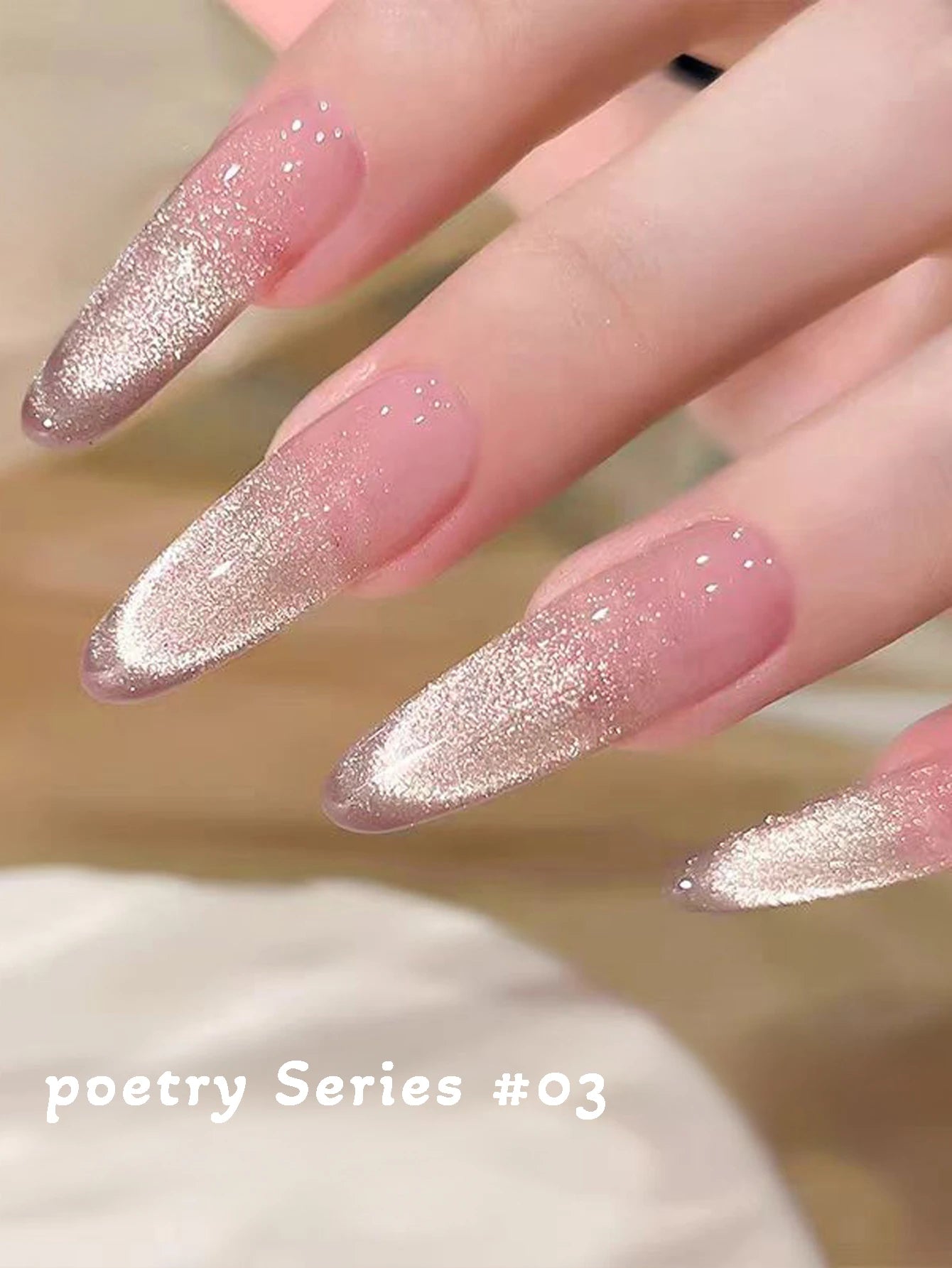Sparkling White Gel Nail Polish Set