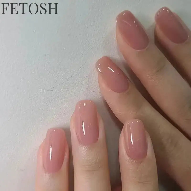 24Pcs Solid Color Wine Red Design Press on Nail Short Square False Nails Simple Detachable Finished Full Cover Nail Tips