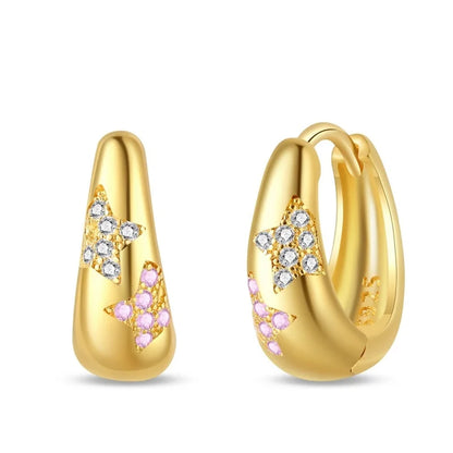 Women's 925 Sterling Silver Classic Gold Pearl Inlaid Earrings Elegant Suitable For Engagement Wedding Party Exquisite Jewelry