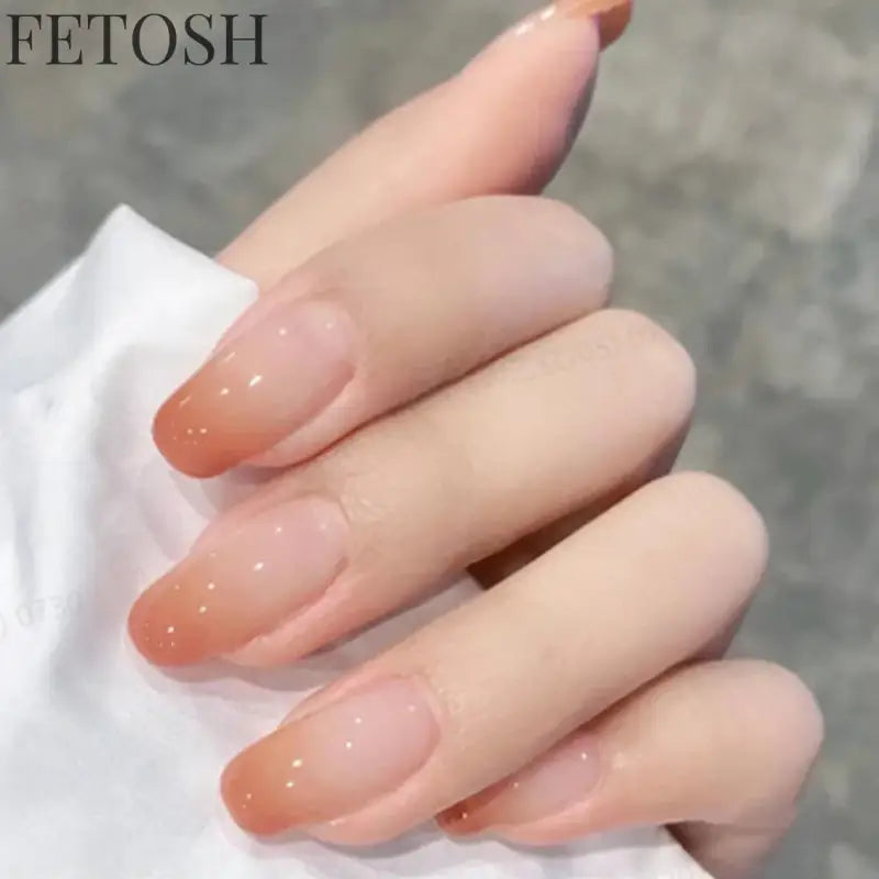 ARTAUG 24pcs Glossy Pink Press On Nails Medium Square Fake Nail Elegantstyle False Nail Full Cover Fake Nail For Stylish Women