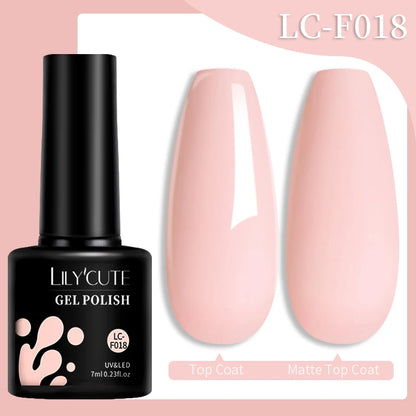 LILYCUTE Glitter Sequins UV Gel Nail Polish Shiny Spring Summer Color Semi Permanant Soak Off All For Manicure Nail Art Varnish