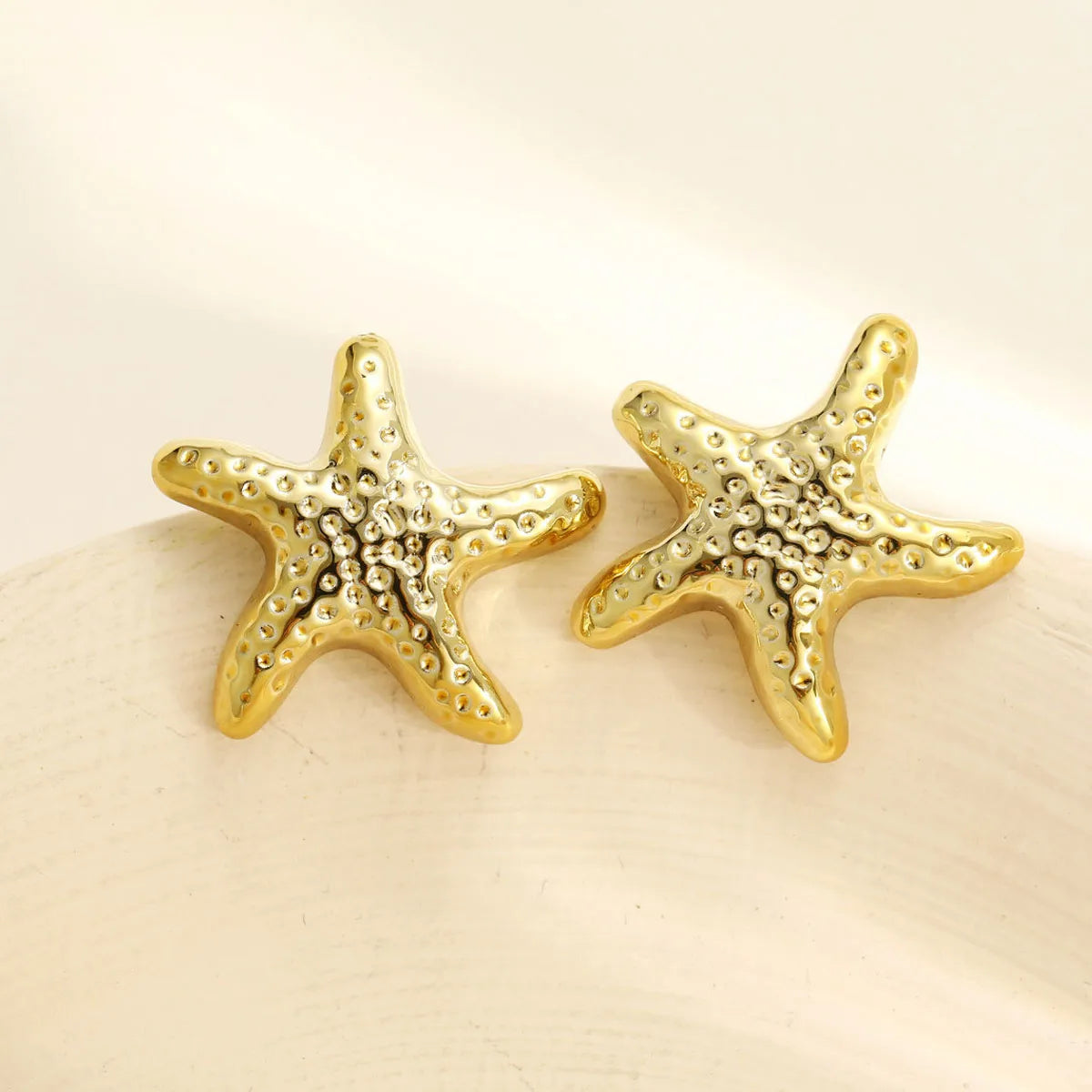 2Pcs/Set Fashion Starfish Stud Earrings For Women Geometric Gold Silver Color Temperament Earrings Summer Beach Jewelry Gift New