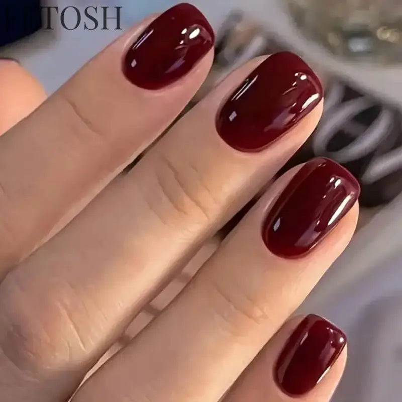 ARTAUG 24PCS Medium square black press on nails cute nails nail charms cheap nails for girl women gift candy color