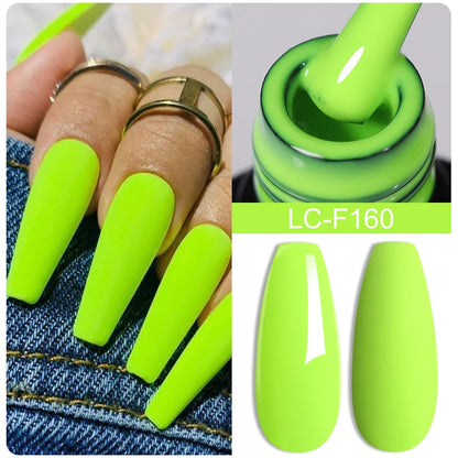 LILYCUTE Glitter Sequins UV Gel Nail Polish Shiny Spring Summer Color Semi Permanant Soak Off All For Manicure Nail Art Varnish