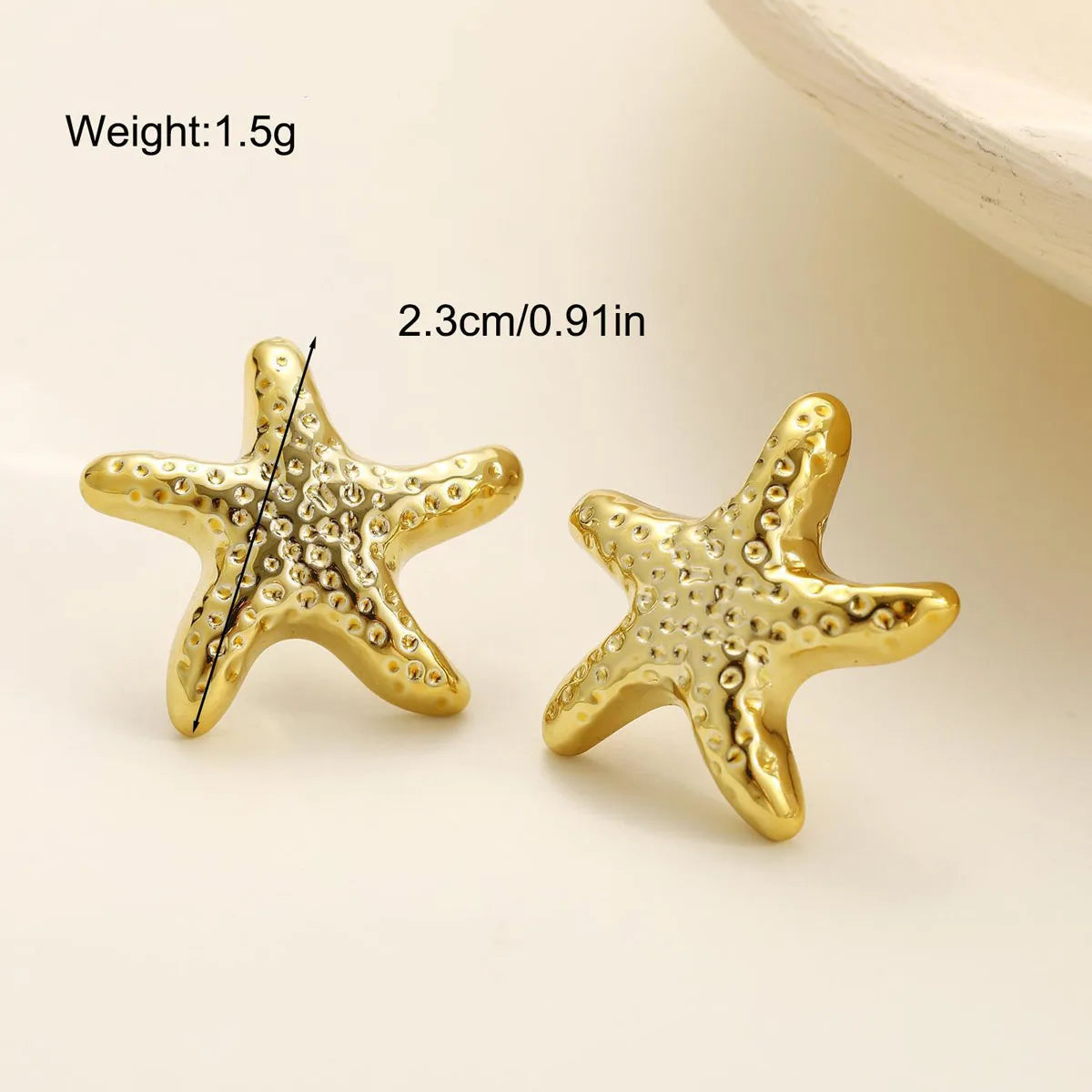 2Pcs/Set Fashion Starfish Stud Earrings For Women Geometric Gold Silver Color Temperament Earrings Summer Beach Jewelry Gift New