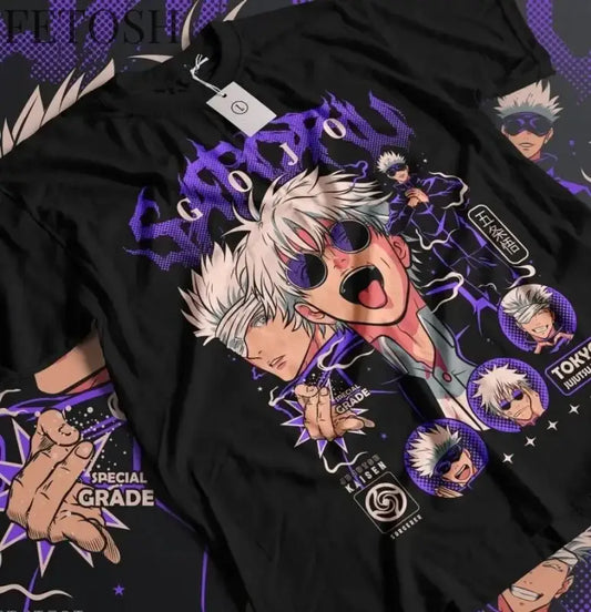 Gojo Satoru T-Shirt Jujutsu Kaisen Mahito Anime Horror Funny Gift Shirt All Size  Oversized Graphic T Shirts Women's Clothing