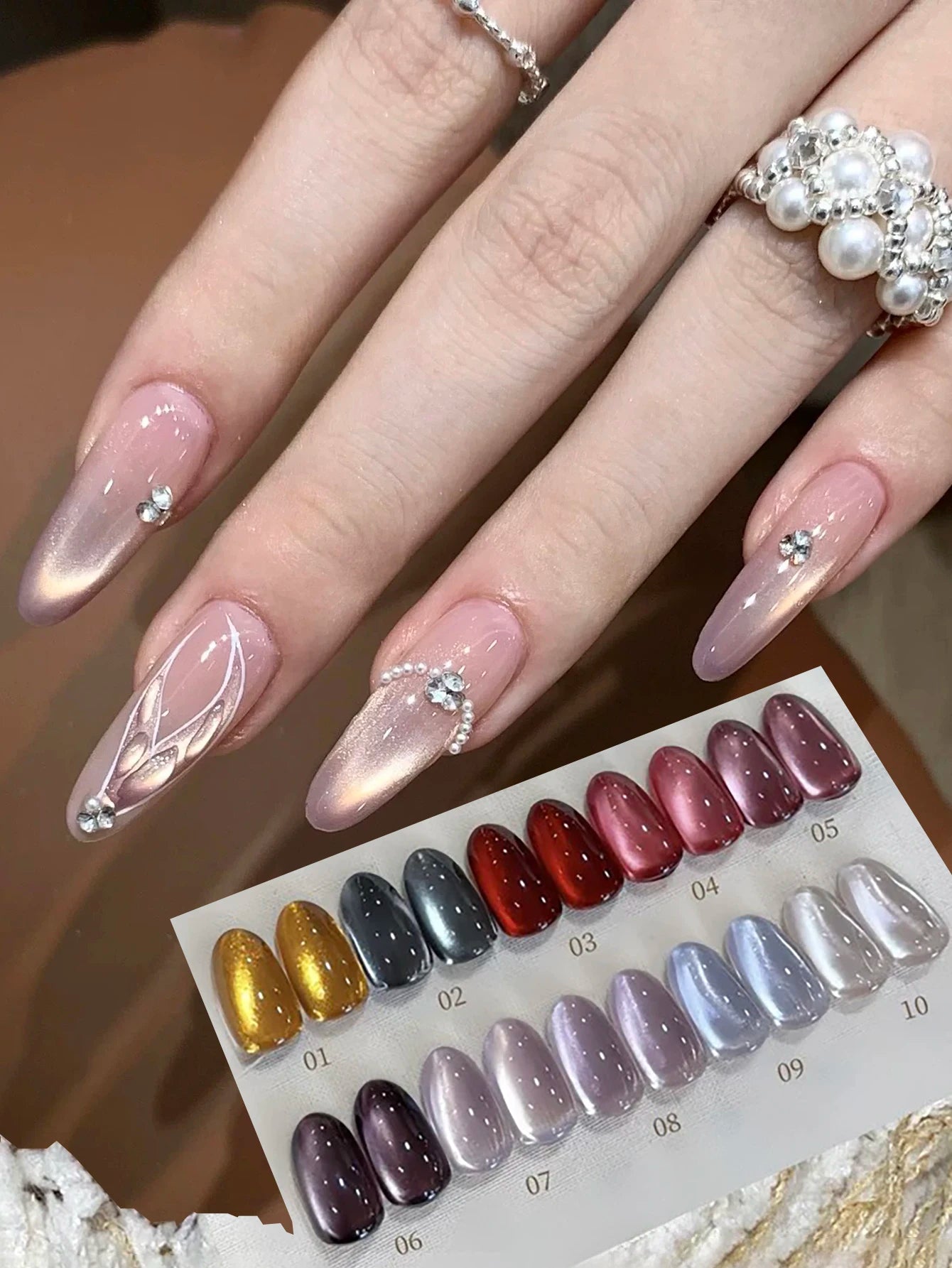 Japanese Style Sparkling White Gel Nail Polish